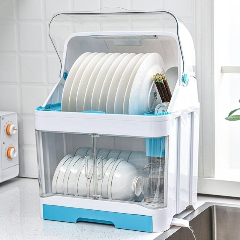 单层沥水碗架塑料碗柜双层厨房置碗架沥水带盖加大婴儿辅食餐具收纳盒