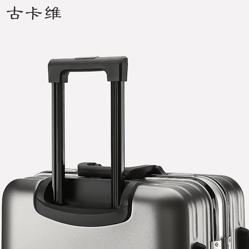 古卡维 行李箱 含充电接口 香槟色20寸铝框款A1123-5/个高清大图