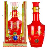 西凤酒 45度 老西凤V5 喜庆红礼盒装 喜宴 送礼 浓香型白酒 西风酒整箱500ml*6瓶