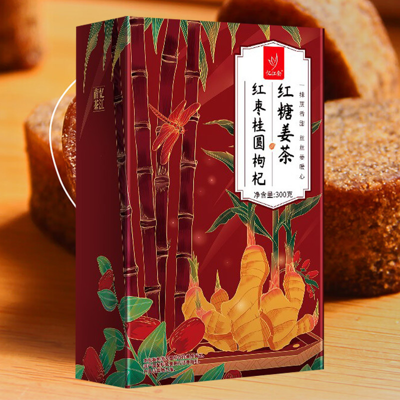忆江南红糖姜枣茶300g养生茶盒装红枣桂圆枸杞红糖姜茶高清大图