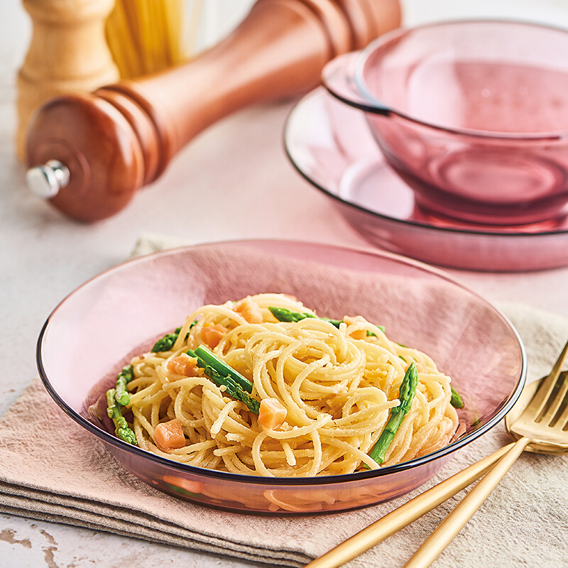 美国康宁餐具(Corningware)浪漫紫色耐热透明玻璃碗碟盘4件组套装高清大图