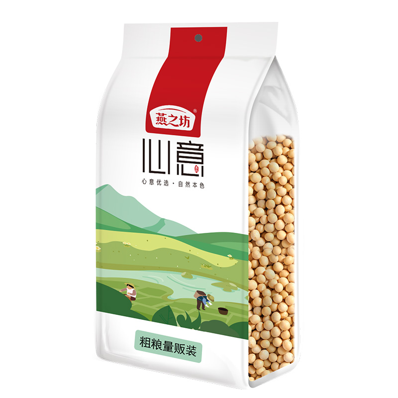 燕之坊 黄豆1kg六面体量贩 杂粮现磨豆浆五谷原料粗粮大豆高清大图