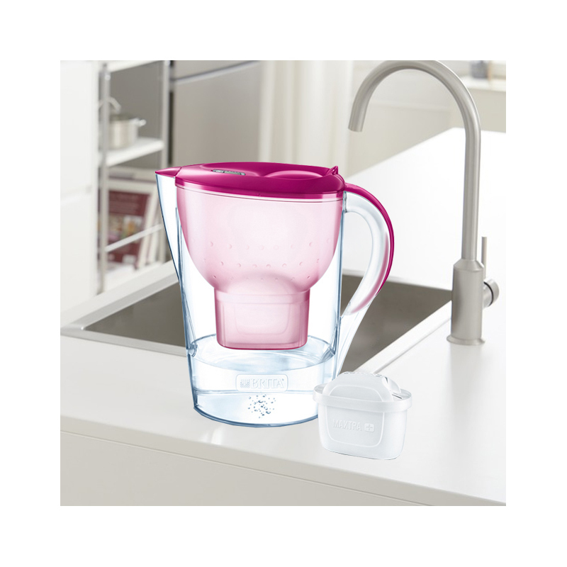 Brita碧然德 Marella XL 滤水壶便携式净水器净水杯莓果粉 3.5L