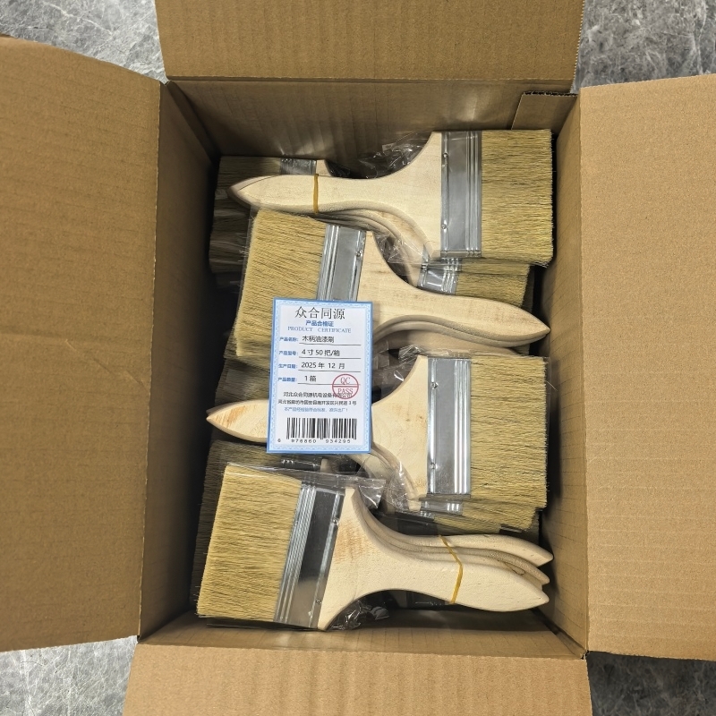 众合同源 木柄油漆刷 4 寸 50把/箱 箱高清大图