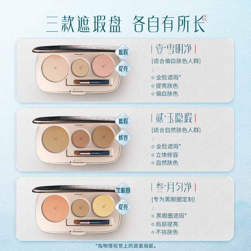 花西子 02玉隐瑕 玉容三花遮瑕盘 1.5g高清大图