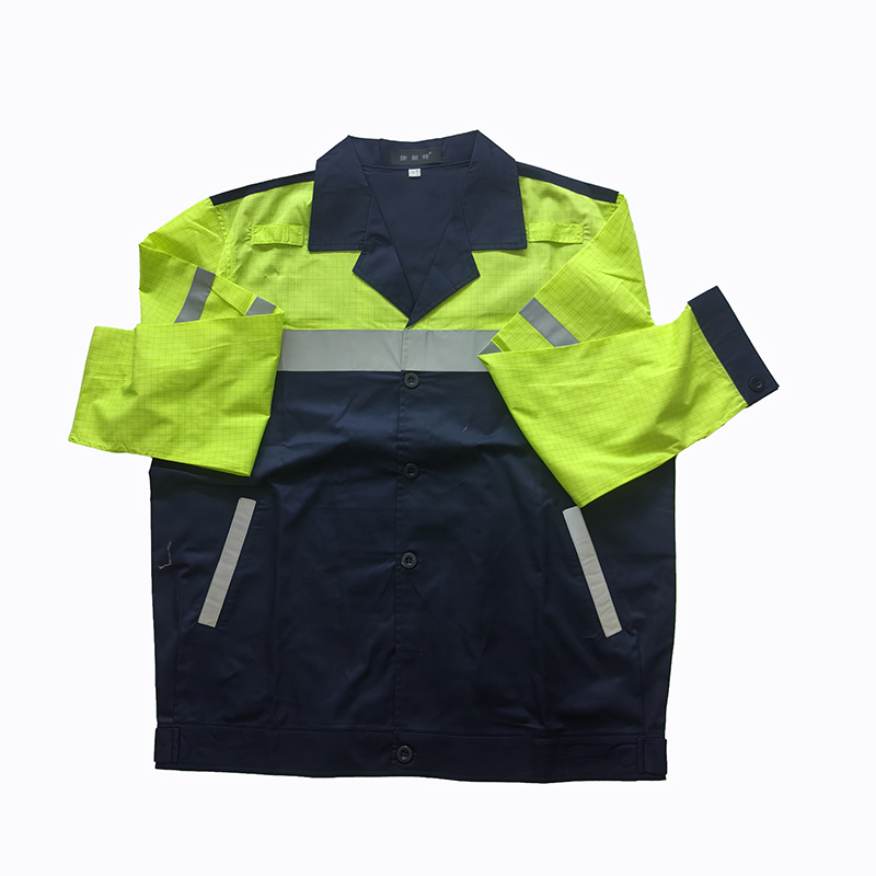 捷妮特 高可视警示防护全棉工作服夏装 JNT-7 套高清大图