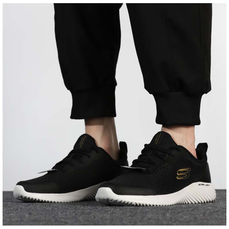 斯凯奇男款跑步运动鞋232005/BKGD-7双高清大图