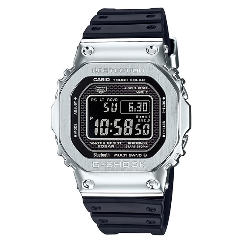 卡西欧(CASIO)男款不锈钢石英表多功能数字手表耐用防震防水运动腕表