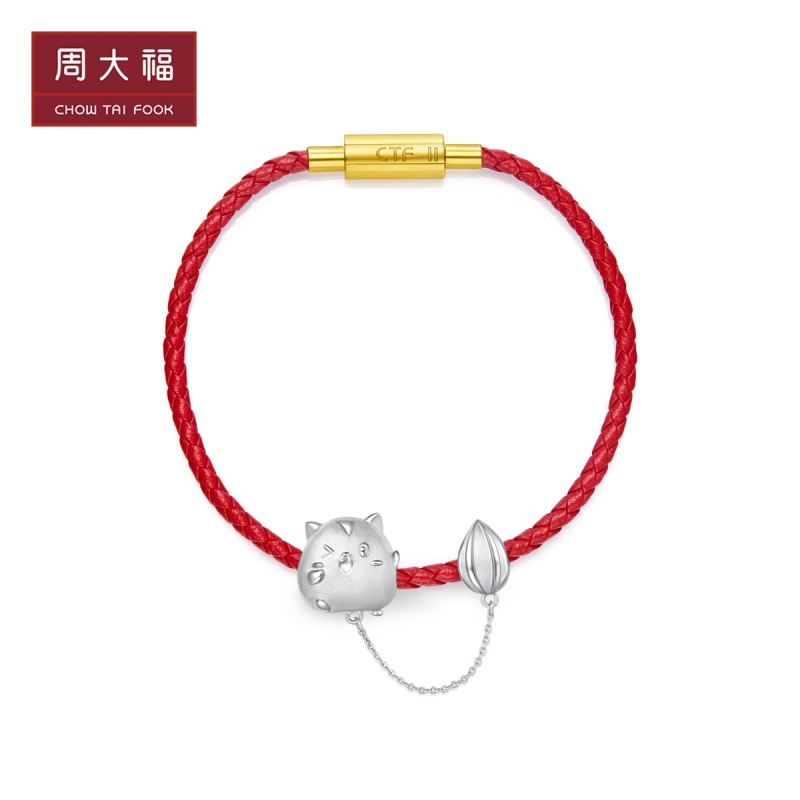 周大福珠宝首饰动物转运珠925银吊坠AB39466