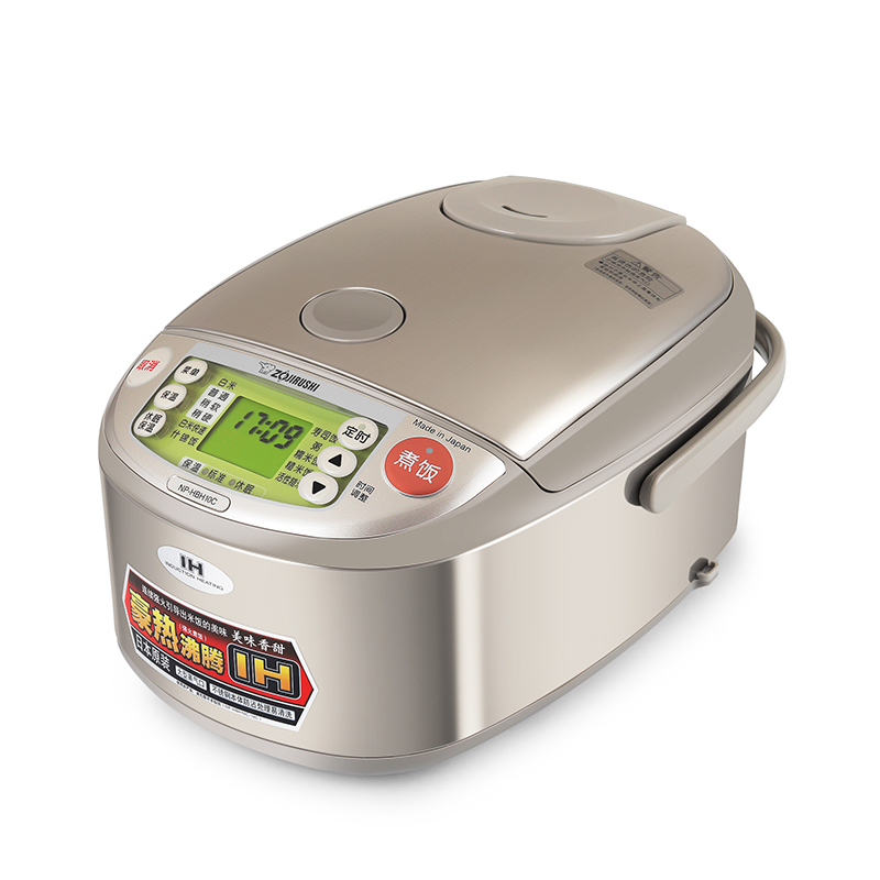 象印(ZO JIRUSHI)电饭煲原装进口3L电饭锅IH电磁加热 NP-HBH10C 不锈钢色 4-6人份