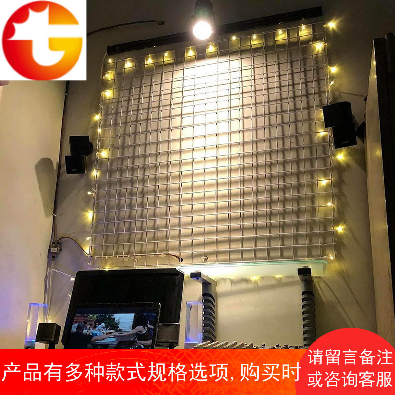 网红墙面软妹房间装饰北欧ins铁艺网格照片墙出租屋改造厨房挂架