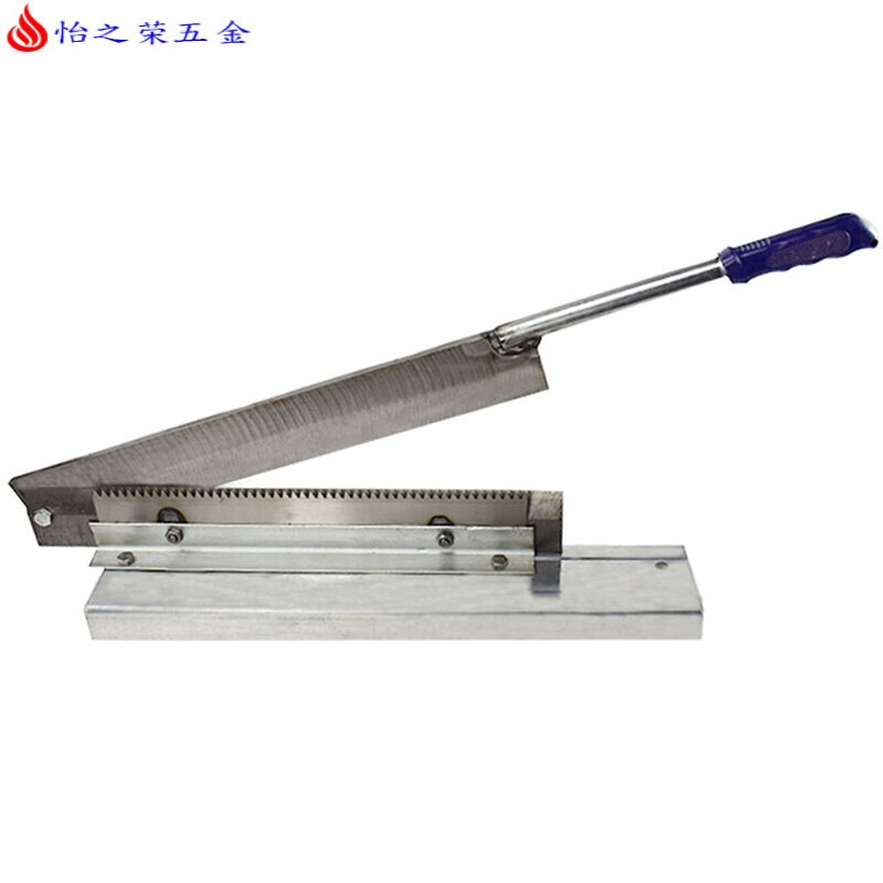 铡刀排骨铁皮铡刀铁皮剪板机手动铡刀家用小型刀铡锰钢切商用 大铡刀50无齿有座