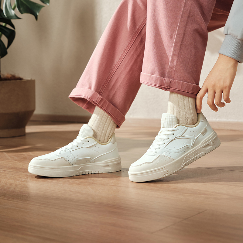 361°小白鞋女鞋新款鞋子百搭休闲鞋厚底运动鞋高清大图