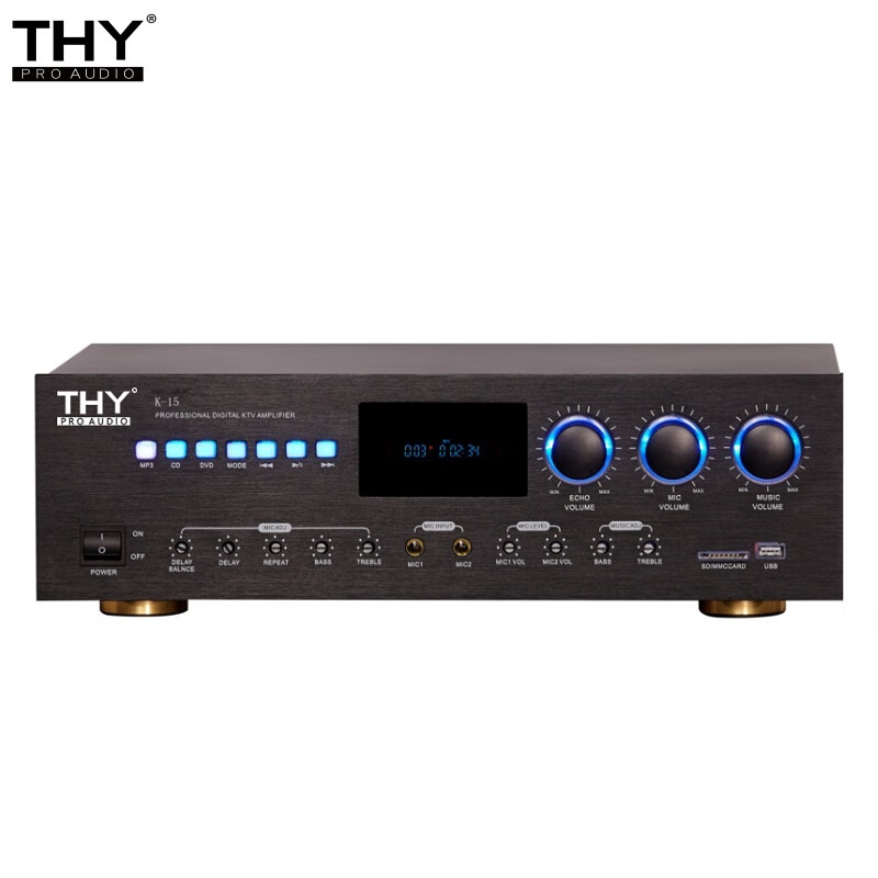 THY PRO AUDIO合并式功放 卡包功放 带USB 蓝牙 8Ω K15 台