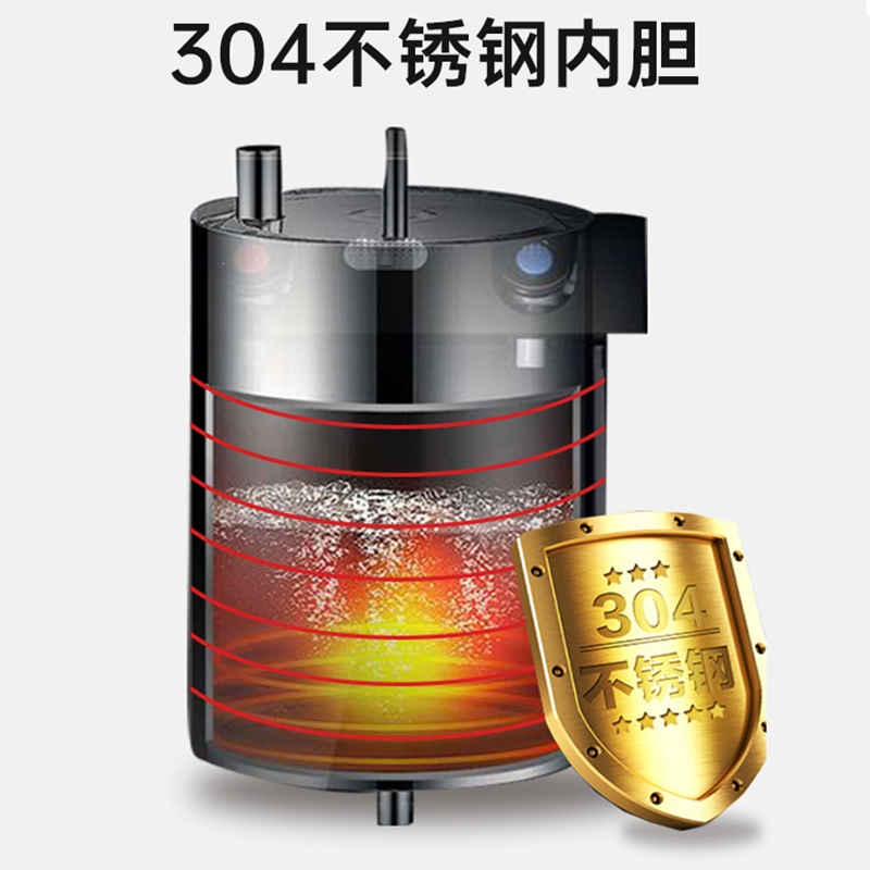 美菱(MELING)立式饮水机冷热家用小型多功能上置水桶全自动上水办公室_钛银升级版推杯取水_冰温热