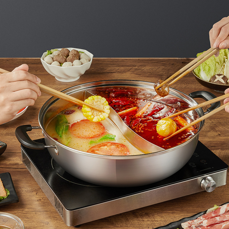炊大皇嘉味不锈钢鸳鸯火锅HG30JW 30cm