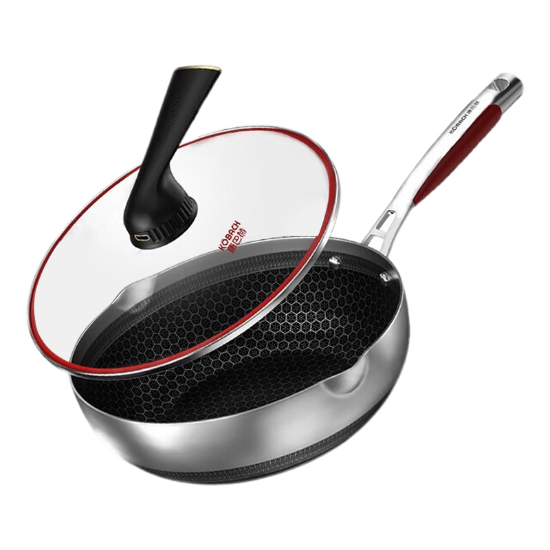 康巴赫炒锅28cm凹凸纹理导热迅速受热均匀KGW-JC28