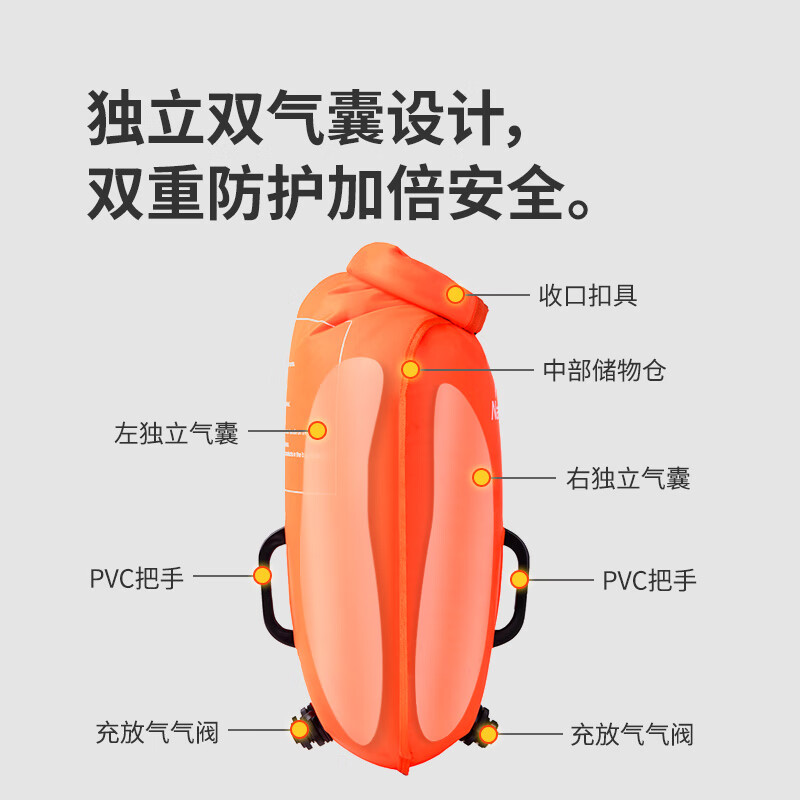 挪客充气防水袋跟屁虫NH17S001-G荧光洋红高清大图
