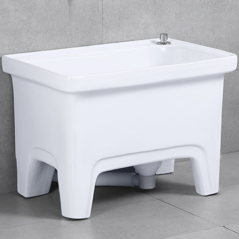 拖把池洗衣池古达一体拖布池地盆家用阳台卫生间洗拖把槽