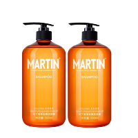 马丁Martin男士古龙香氛洁净去屑洗发水500ml+清爽控油洗发露500ml 去屑止痒控油深层清洁