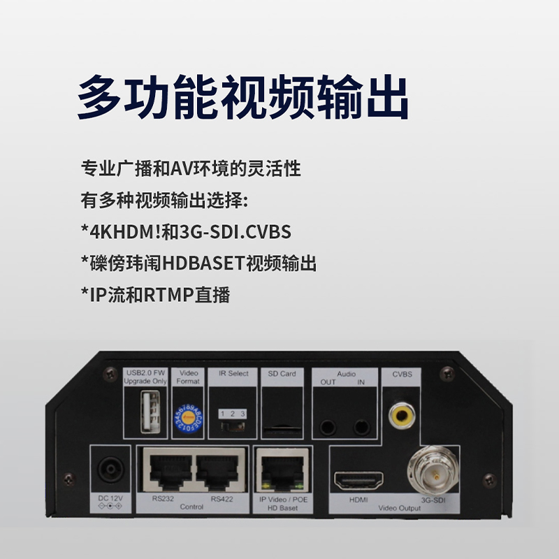 润普Runpu高清视频会议摄像头摄像机40倍变焦4K超清摄像机多接口兼容视频会议终端RP-SG-K40P高清大图