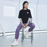 361°运动裤女2020夏季休闲口袋九分裤收口宽松舒适女士裤子