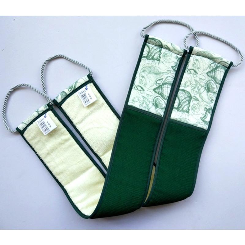 海螺绿色单条洁神长条搓澡巾拉背长条洗澡巾加厚搓澡洗澡巾拉背条搓背