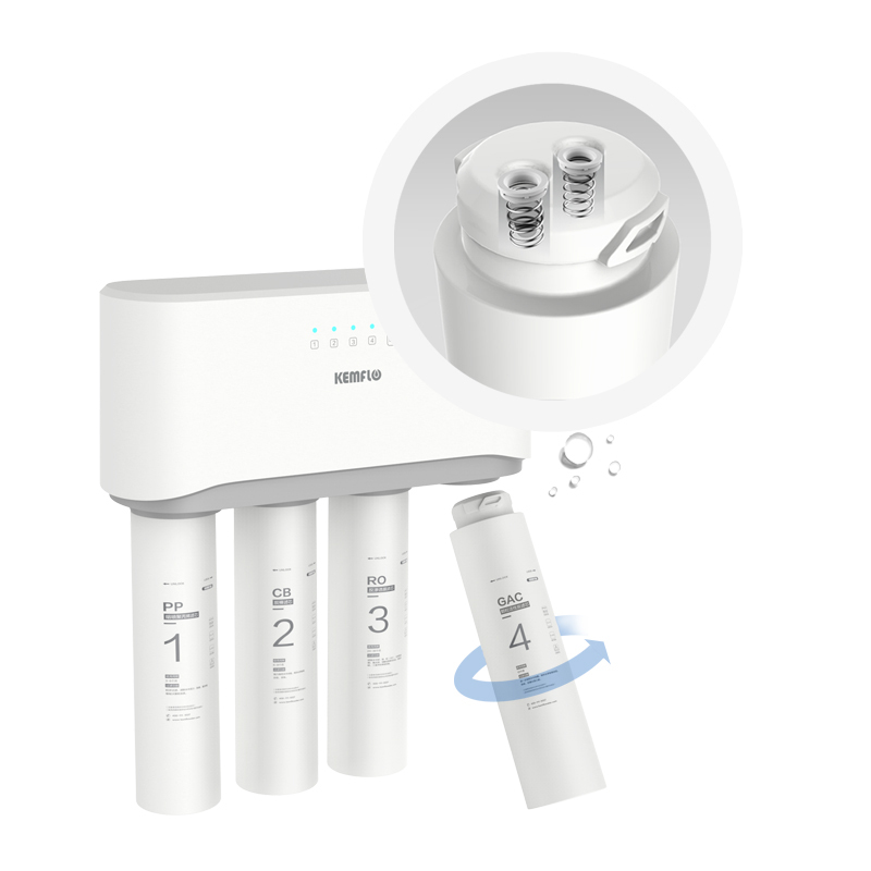 溢泰净水器100ab6家用厨下反渗透直饮机KFRO0100A-B6 KR0100-RB61W台高清大图