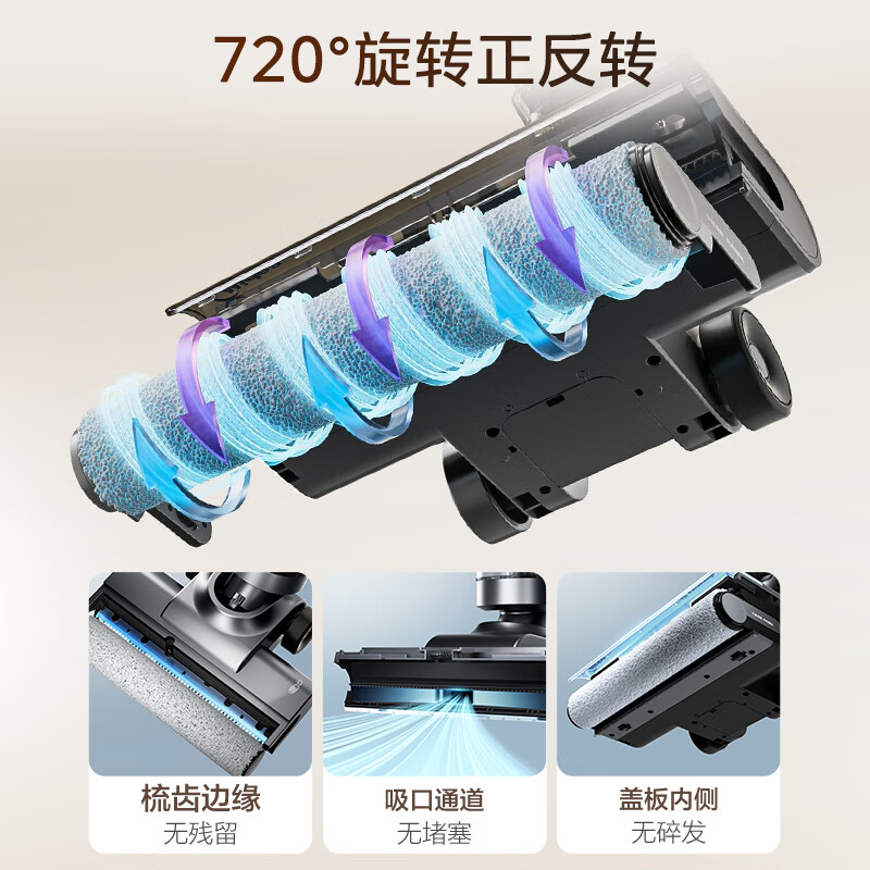 美的(Midea)吸尘器 无线家用防缠绕洗地机高温洗烘吸地机洗拖一体自动清洗吸尘扫地拖地全自动 GX5H高清大图