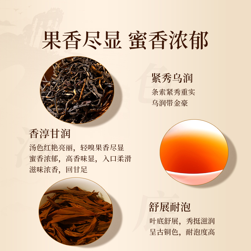 [元正]茶颜 红蓓 浓香型红茶正宗武夷山小种红茶叶散装武夷红茶罐装 1罐/50g高清大图