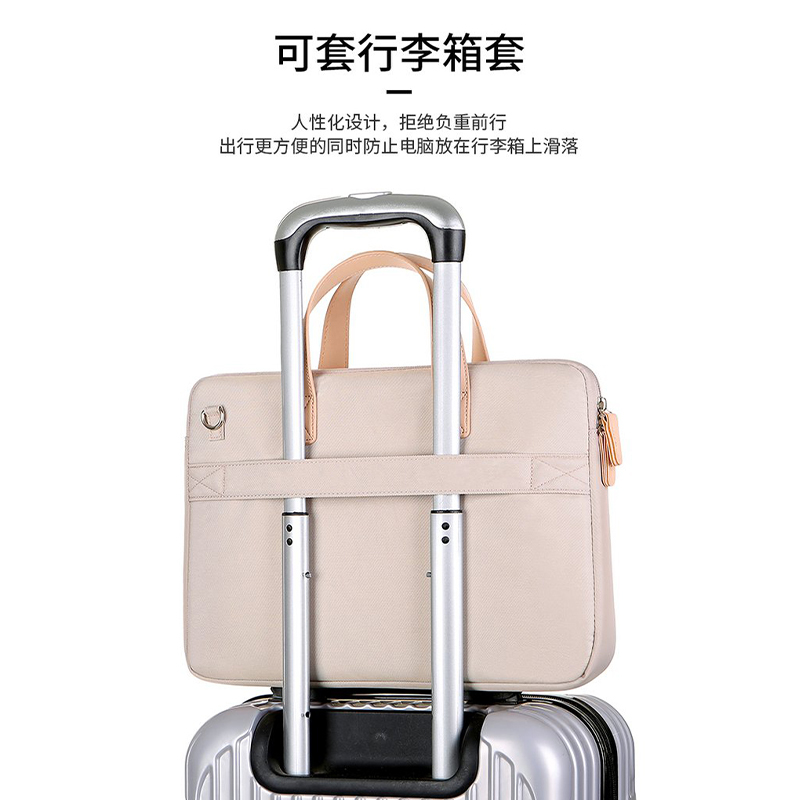 danrosen单肩斜挎手提762笔记本电脑包背包气囊减震防泼水14寸