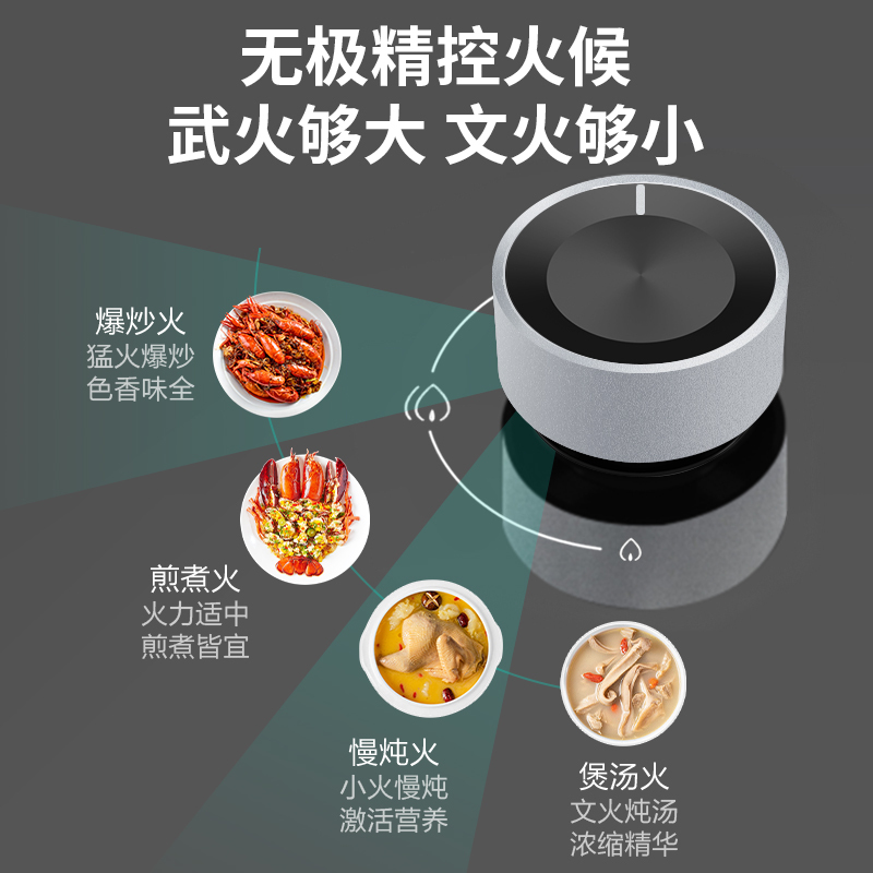 华帝(vatti)JZT-ZS320H燃气灶可拆卸炉头 烟灶联动 易清洗 5.2KW猛火63%热效率 熄火保护 一级能效