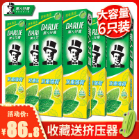 DARLIE好来(原黑人)牙膏双重薄荷大容量225g*6家庭用实惠装清新口气旗舰店正品