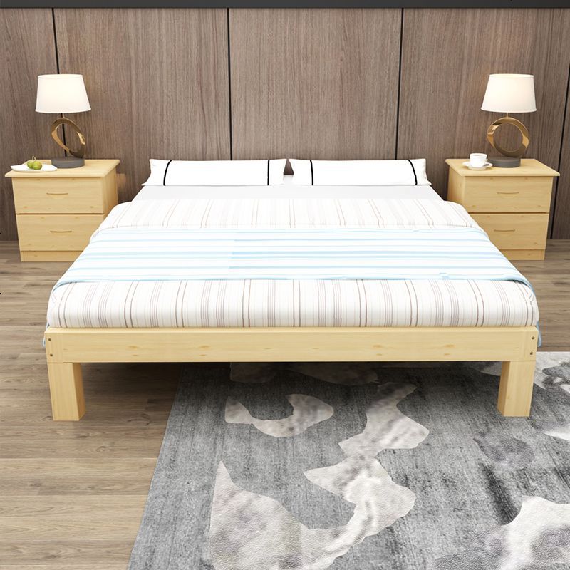 榻榻米简约现代实木床出租房1.5 1.8大床双人1.2米简易木床经济型