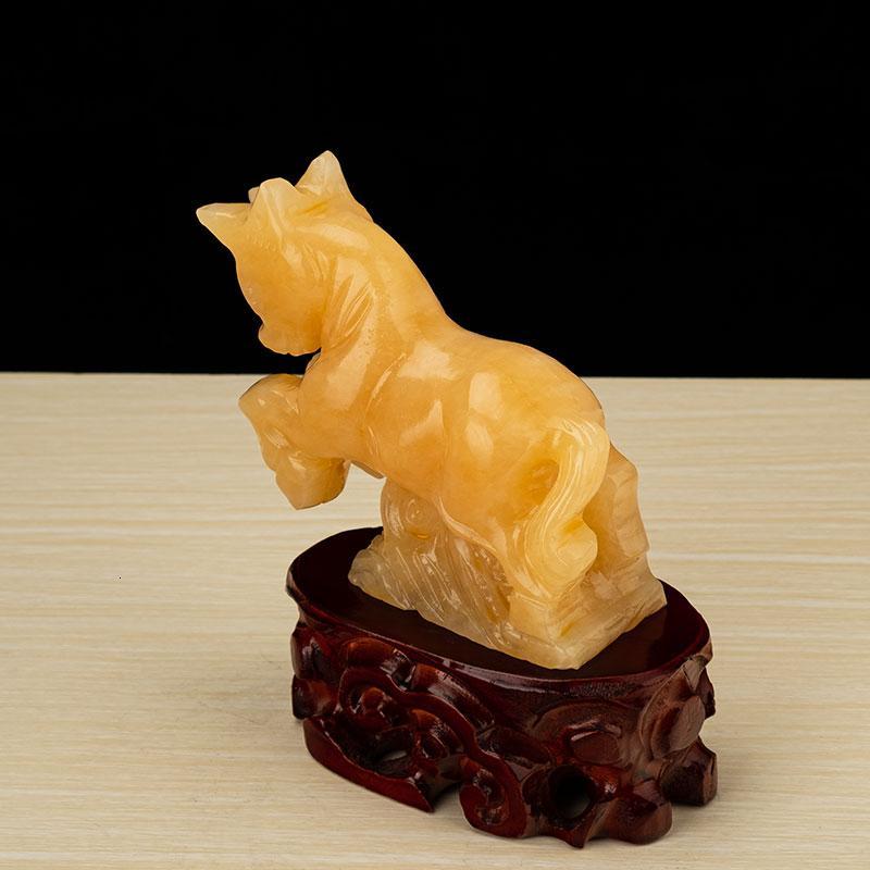 家柏饰(CORATED)玉石生肖牛物摆件客厅玄关桌面装饰势摆设