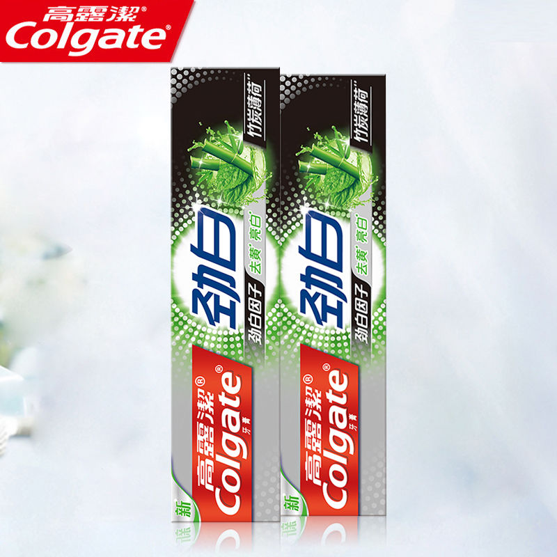 [劲白竹炭薄荷120g*2只] 高露洁劲白竹炭小苏打去牙膏清新减少细菌