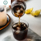 ins风创意家用玻璃杯一人壶一杯耐热茶杯水杯牛奶杯果汁杯 封后 一人饮小+托盘(送不锈钢吸管)