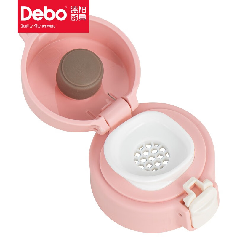 Debo德铂保温杯304不锈钢八角保温杯弹跳杯便携车载杯 渐变粉 DEP-888高清大图