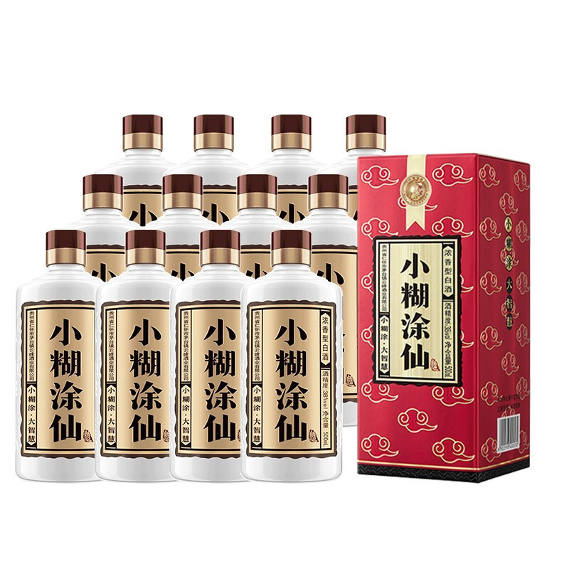 小糊涂仙(普仙)38度500ml*12瓶 整箱装 浓香型白酒