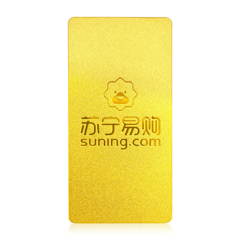 苏宁易购 投资金条黄金薄片金块足金金砖 原材料 5000g