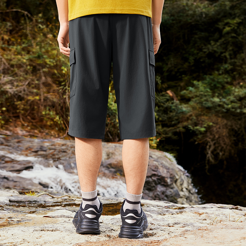 敖瑞鹏同款丨361°短裤男夏季新款宽松透气七分裤休闲裤跑步裤子男裤高清大图