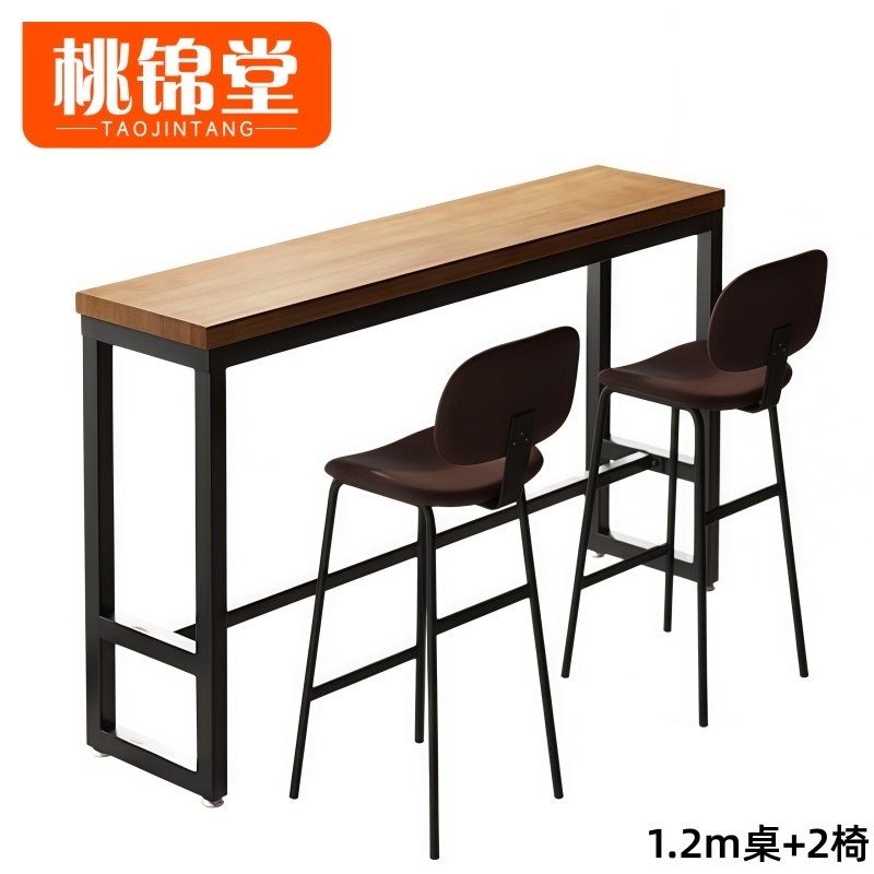 桃锦堂 长条桌椅二人 套