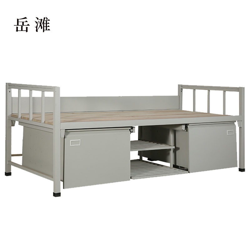 岳滩钢制单人床含柜
