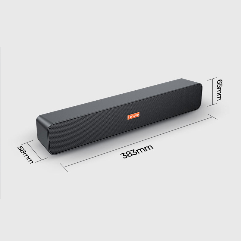 联想(Lenovo)BMS09桌面电脑音响音箱有线 台式机笔记本家用办公室 双喇叭双振膜 金属质感 HiFi立体声