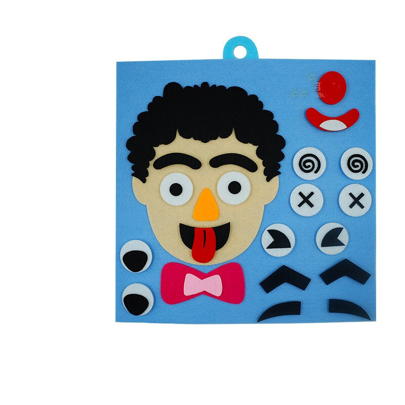 幼儿园区域区角玩具贴五官换表情玩教具手工投放自制材料新款男孩