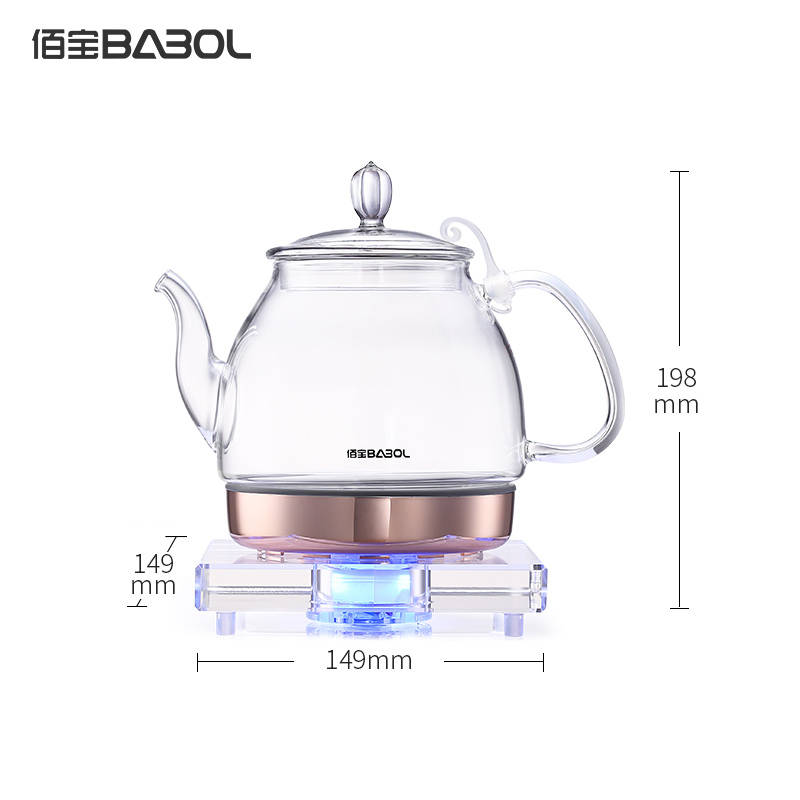 Babol/佰宝 DCH-211电子茶炉 玻璃电热水壶家用开水壶全自动烧水器煮水壶 国产温控器办公室煮茶