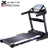 美国司特拉(XTERRA)家用跑步机 TR6.65 静音可折叠铝合金边条4轮推动跑步机 黑色