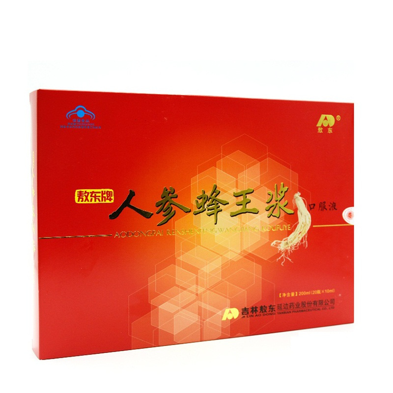吉林敖东 敖东牌人参蜂王浆口服液 200ml(10ml*20支) 罐装