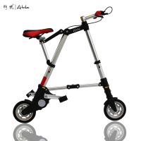促销原装 折悦 abike 折叠车AS 830 L迷你代步自行车a-bike 8寸轮 银色8寸高版(适合1.65米以上人骑行)