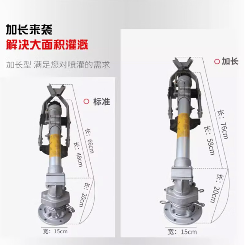 3M 农业灌溉摇臂喷头涡轮喷枪高压除尘远程喷灌喷枪 长48cm高清大图